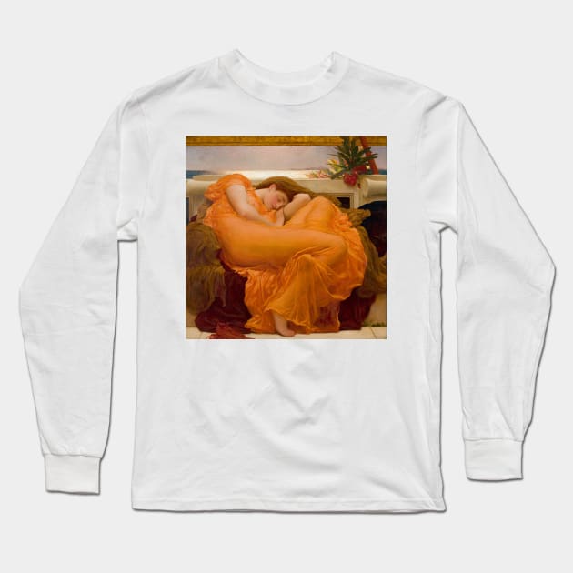 Flaming June by Frederic Leighton Long Sleeve T-Shirt by Classic Art Stall